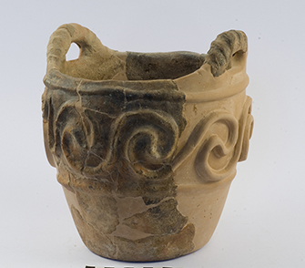 ‘Impasto Situla’ (ceramic paste vessel), decorated with a repeated wave motif – GMPR, Middle/Late Bronze Age.